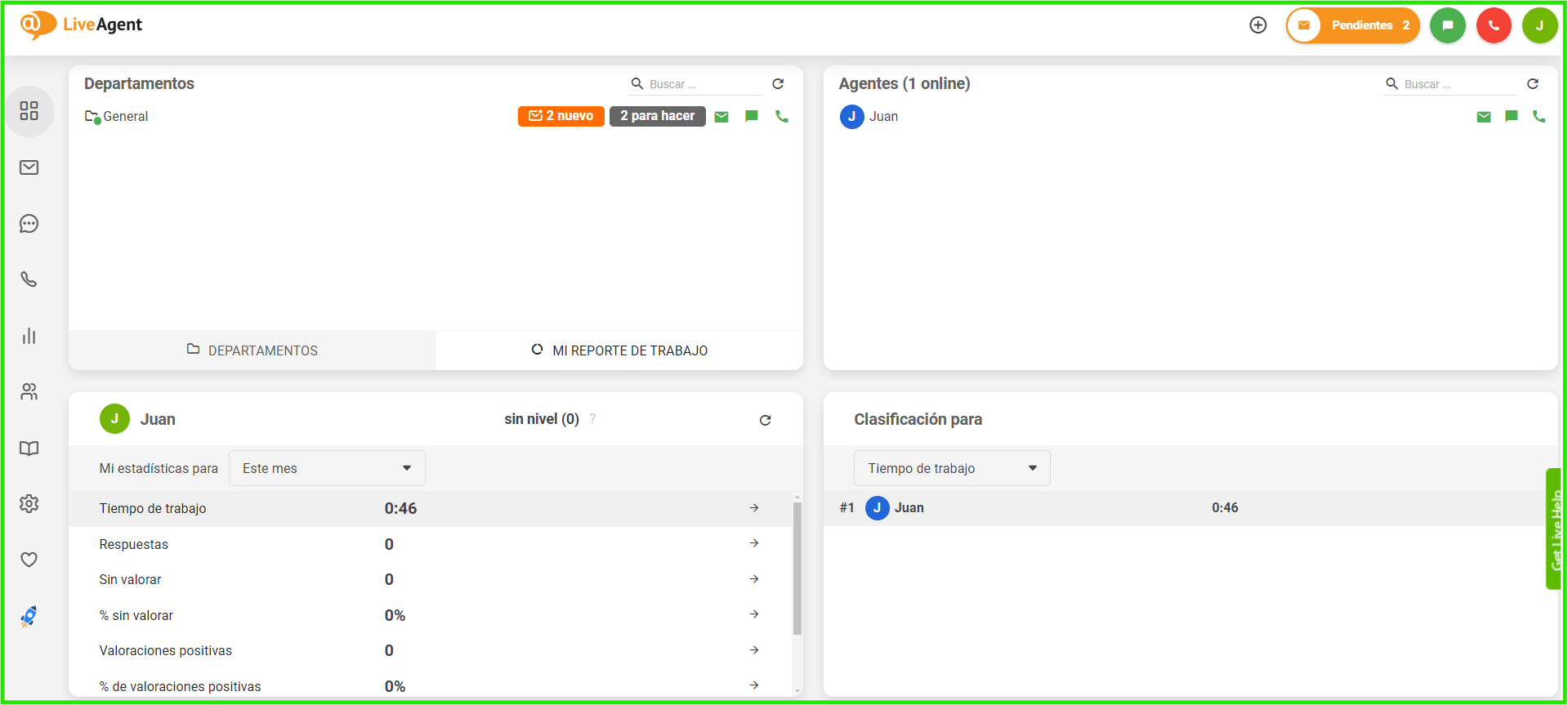 LiveAgent - Tablero informativo LiveAgent - Tablero informativo